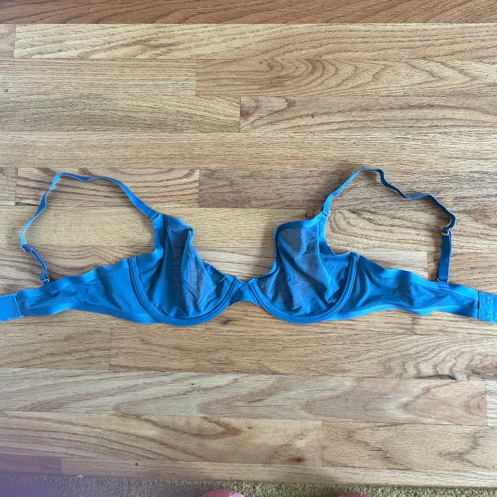 34D CUUP Plunge Mesh Bra in Sea